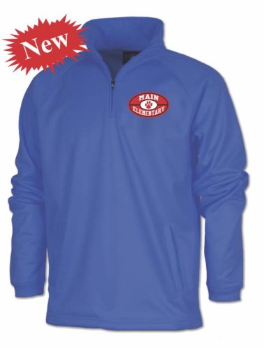 100% Polyester 1/4 Zip Moisture Wicking Pullover