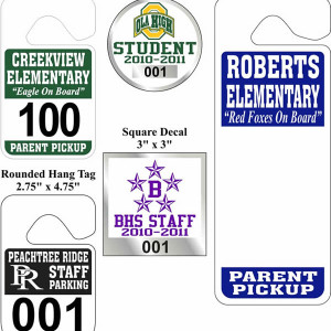 Parent Pickup Hang Tags And Parking Decals